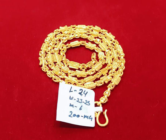 24 Size 200 Mg.1 Gram 24 kt Gold Forming Concept Chains By Chokerset  CSCHAIN1028