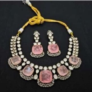 Fine Polki Kundan Antique Set By Chokerset APS954