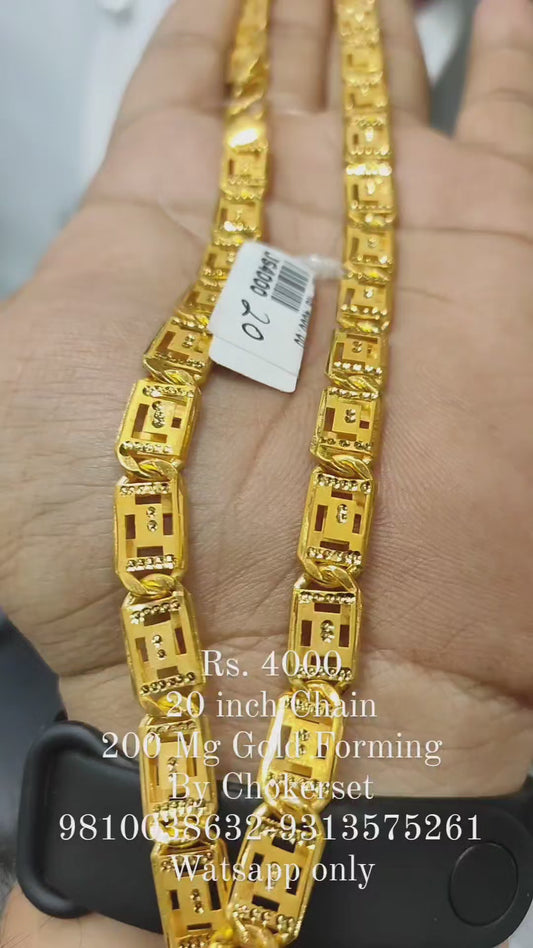 Nawabi Chain SIZE 20 ( 50.8 CM ) es in 30 grams 6 mm thickness with 200 mg gold Forming By Chokerset (98720929)