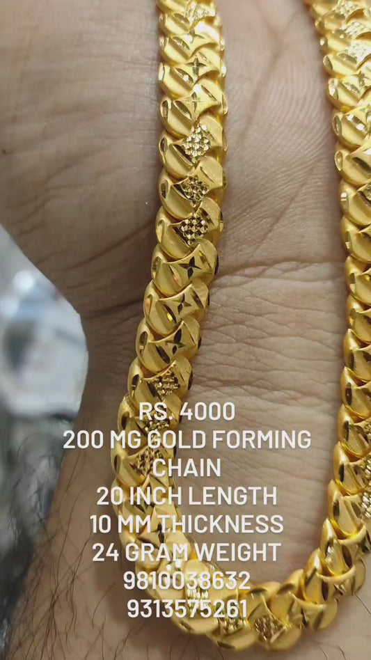 Chain SIZE 20 ( 50.8 CM ) 24 Gram 200 MG 10 MM Gold Forming Chain From Chokerset 62670417