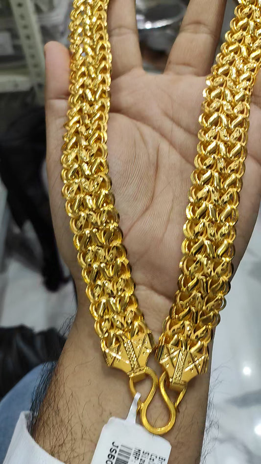Gold Forming 200 Mg 21 Inch 19 mm 95 Gram Lotus Chain By Chokerset CHWA0031