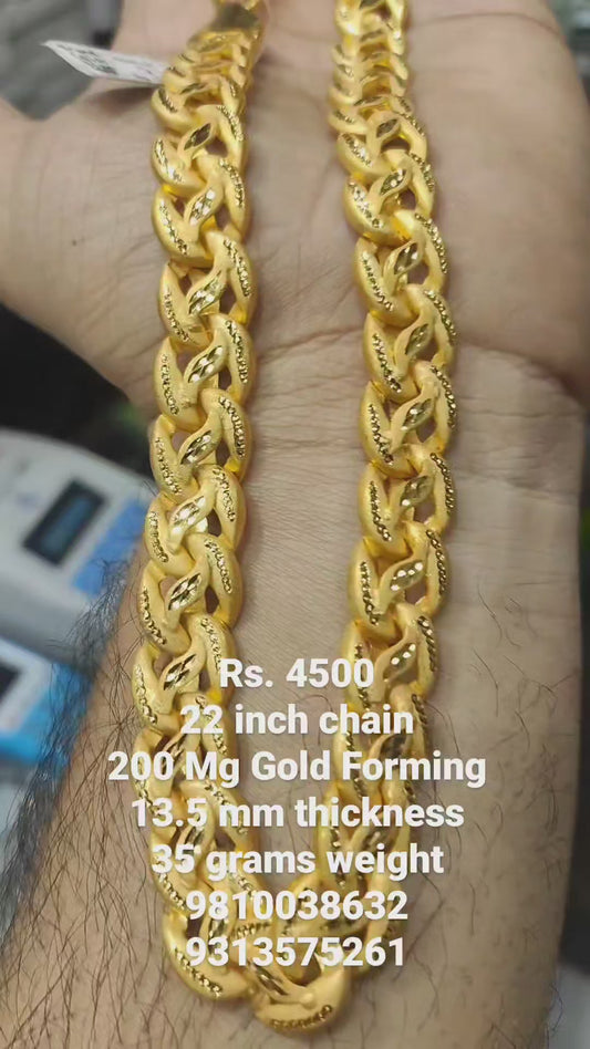 Lotus Chain SIZE 22 ( 55.88 CM ) 35 Gram 13.5 MM Thickness Gol Forming Jewellery By Ckokerset (36281117)