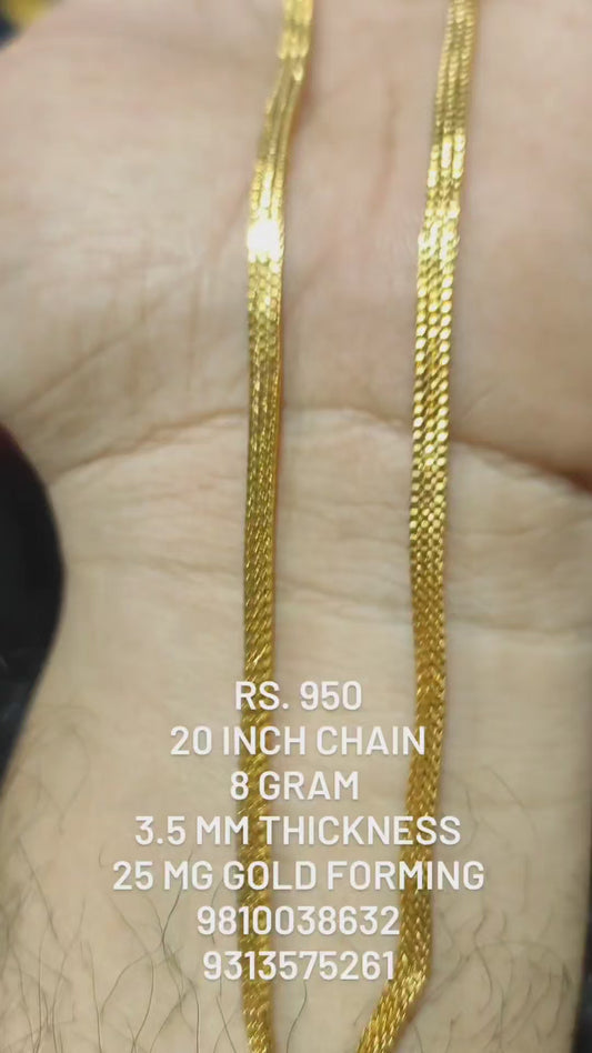 Chain SIZE 20 ( 50.8 CM ) 3.5 mm 8 gram 25 mg Gold Forming By Chokerset (97380415)