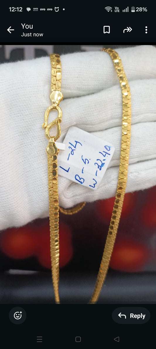24 Size 200 Mg. Gold Forming Chains By Chokerset CHAIN9061N