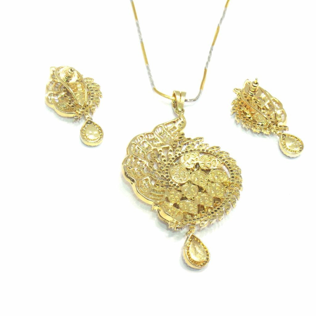 Jewelshingar American Diamond Pendant Set For Women ( 11420-psad ) - JEWELSHINGAR