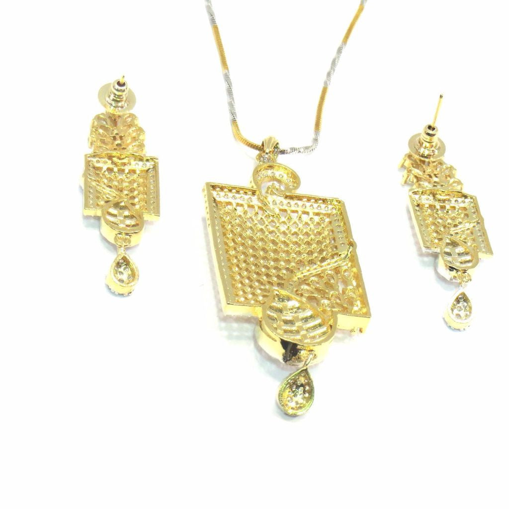 Jewelshingar American Diamond Pendant Set For Women ( 11432-psad ) - JEWELSHINGAR