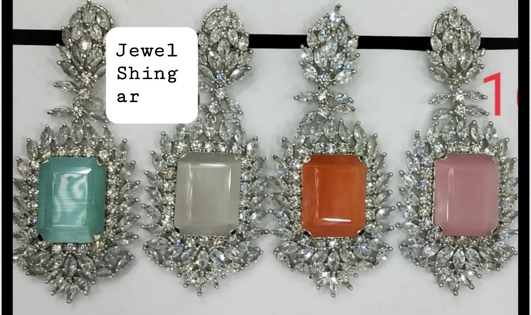 Jewelshingar Finest Diamond Zircon Earrings(204051JS)