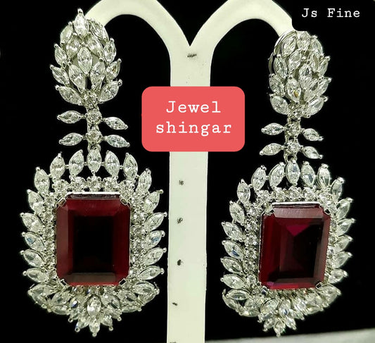 Jewelshingar Finest Diamond Zircon Earrings(204051JS)