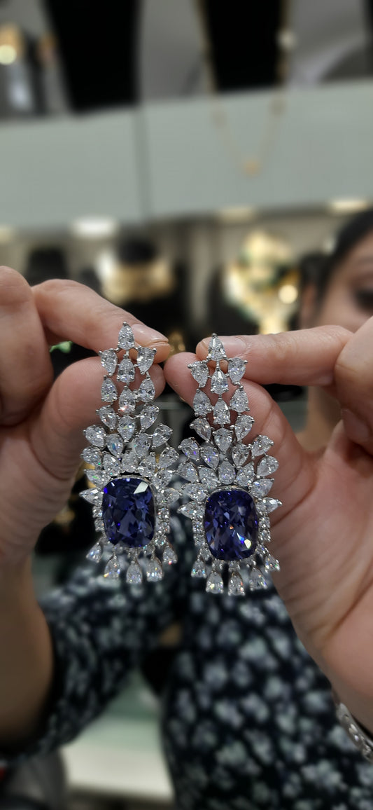 Jewelshingar Jewellery Fine Signity Zircon Dangle & Drop Earrings For Girls ( 200252EAD )