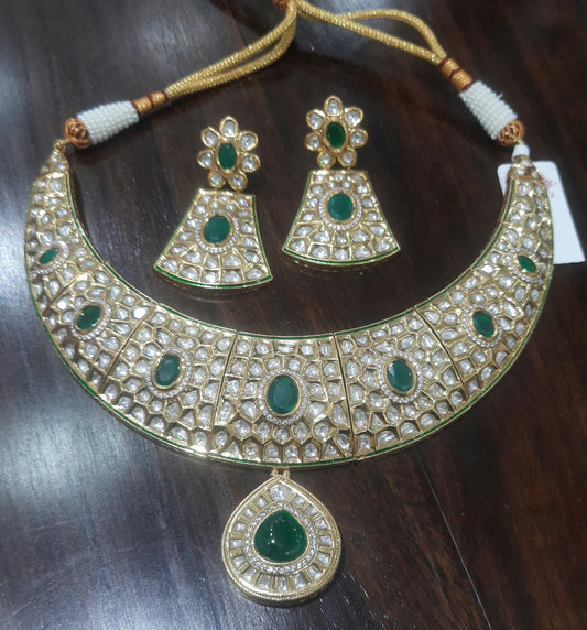 Jewelshingar Fine polki Kundan Jewellery Necklace Set for Women