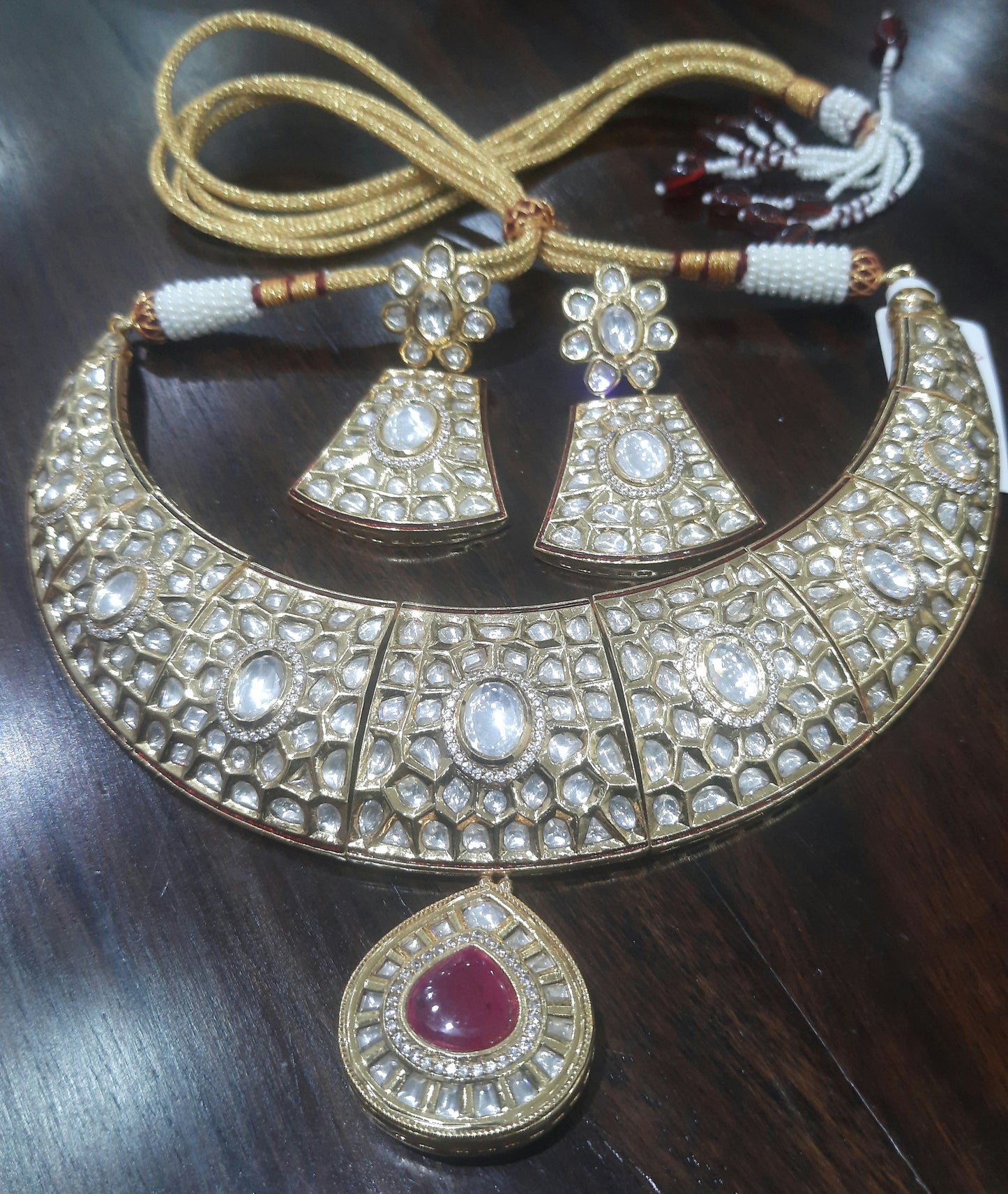 Jewelshingar Fine polki Kundan Jewellery Necklace Set for Women