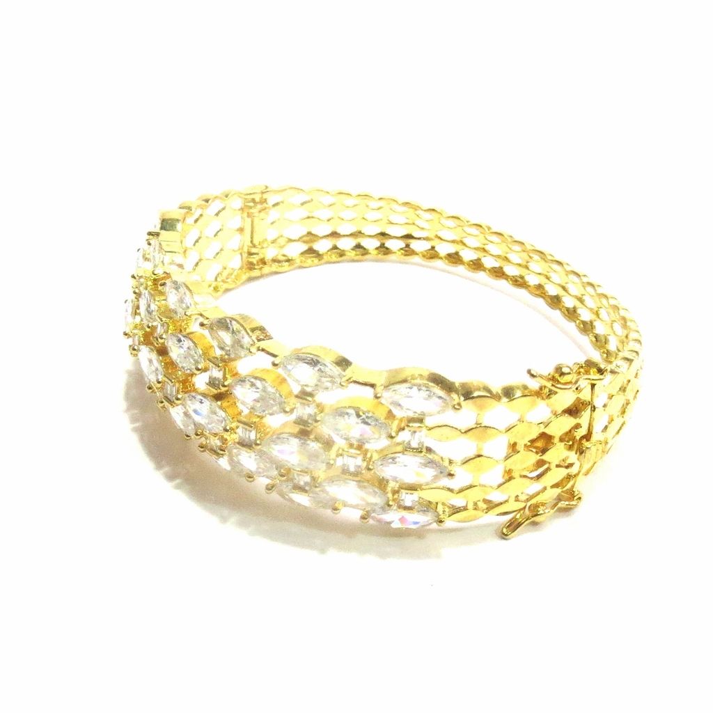 Jewelshingar Jewellery Shingar Jewellery Silver Gold Plated Bracelets For Women ( 39697-bcad )