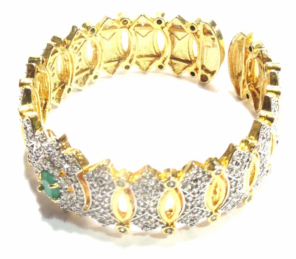 Jewelshingar Jewellery Shingar Jewellery Silver Gold Plated Bracelets For Women ( 39771-bcad )