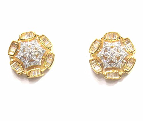 Jewelshingar Jewellery Diamond Looking Stud Earrings For Women ( 39263-ead-studds-plain )