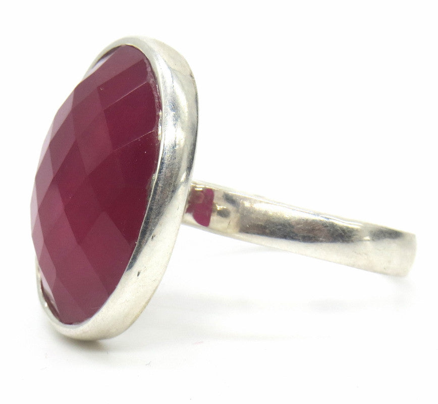 Jewelshingar Jewellery Fine 925 Silver Ruby Ring ( 45434-ssr )