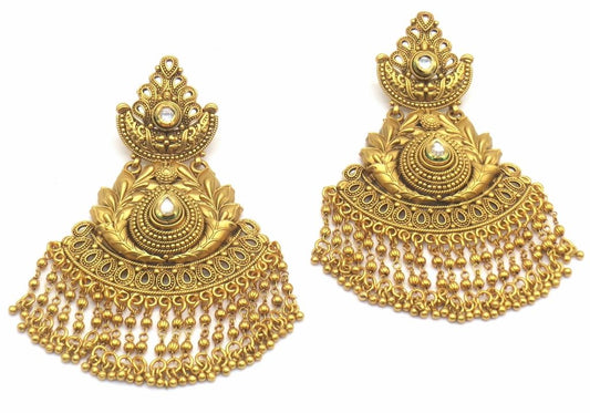 Jewelshingar Jewellery Antique Plating Clear Colour Earrings For Women ( 48543-pe )