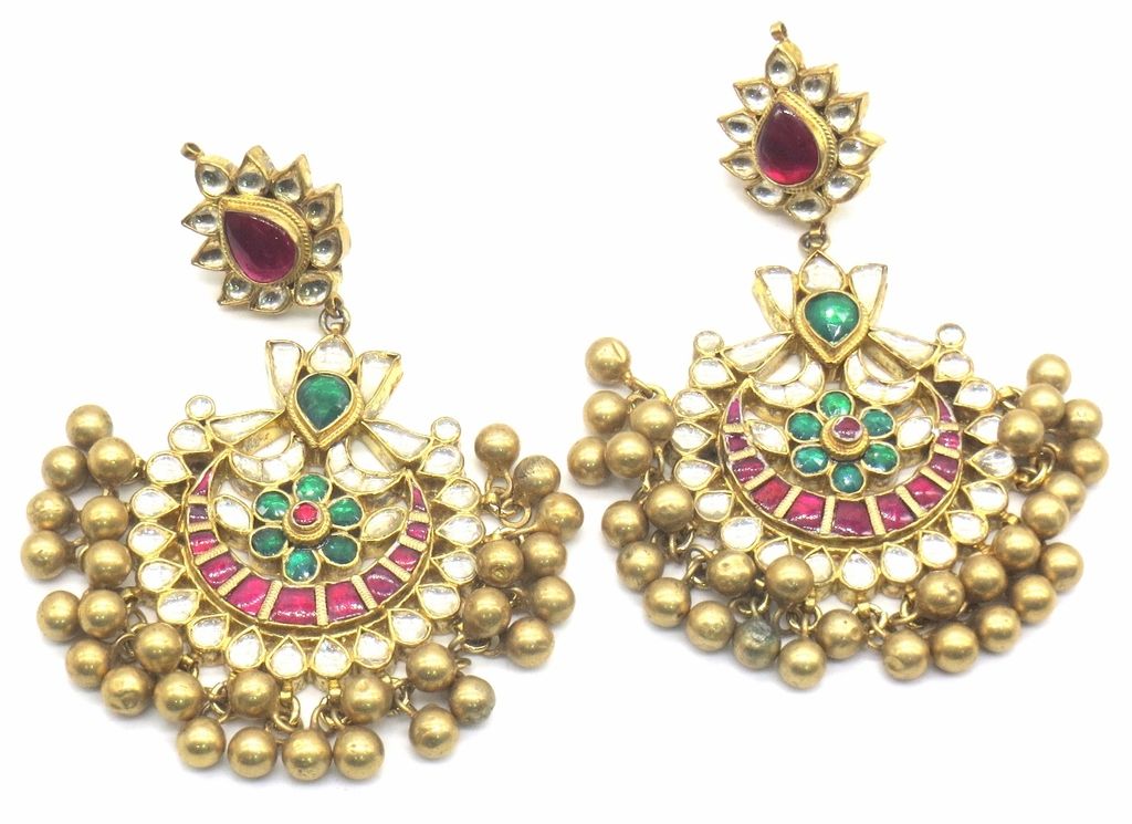 Jewelshingar Jewellery Antique Plating Multi Colour Earrings For Women ( 48733-dce )