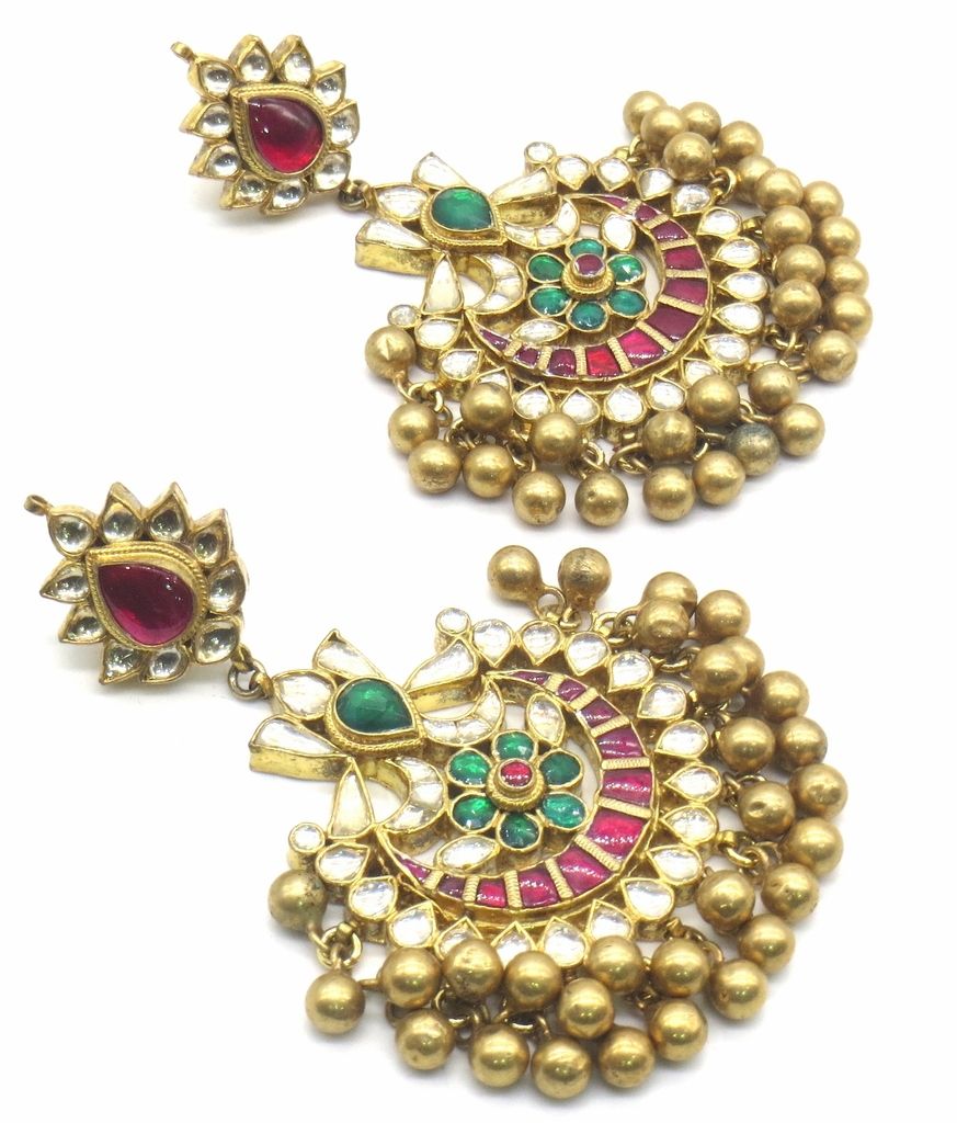 Jewelshingar Jewellery Antique Plating Multi Colour Earrings For Women ( 48733-dce )