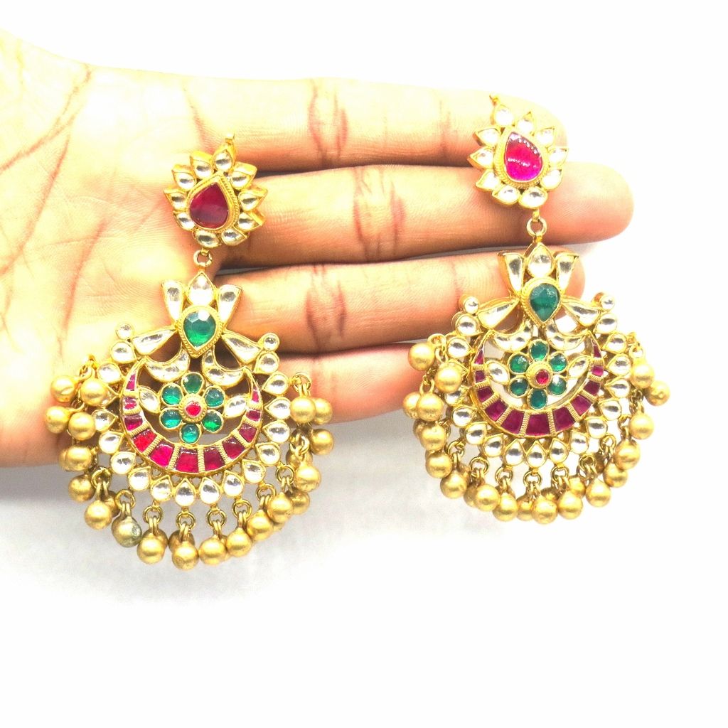 Jewelshingar Jewellery Antique Plating Multi Colour Earrings For Women ( 48733-dce )