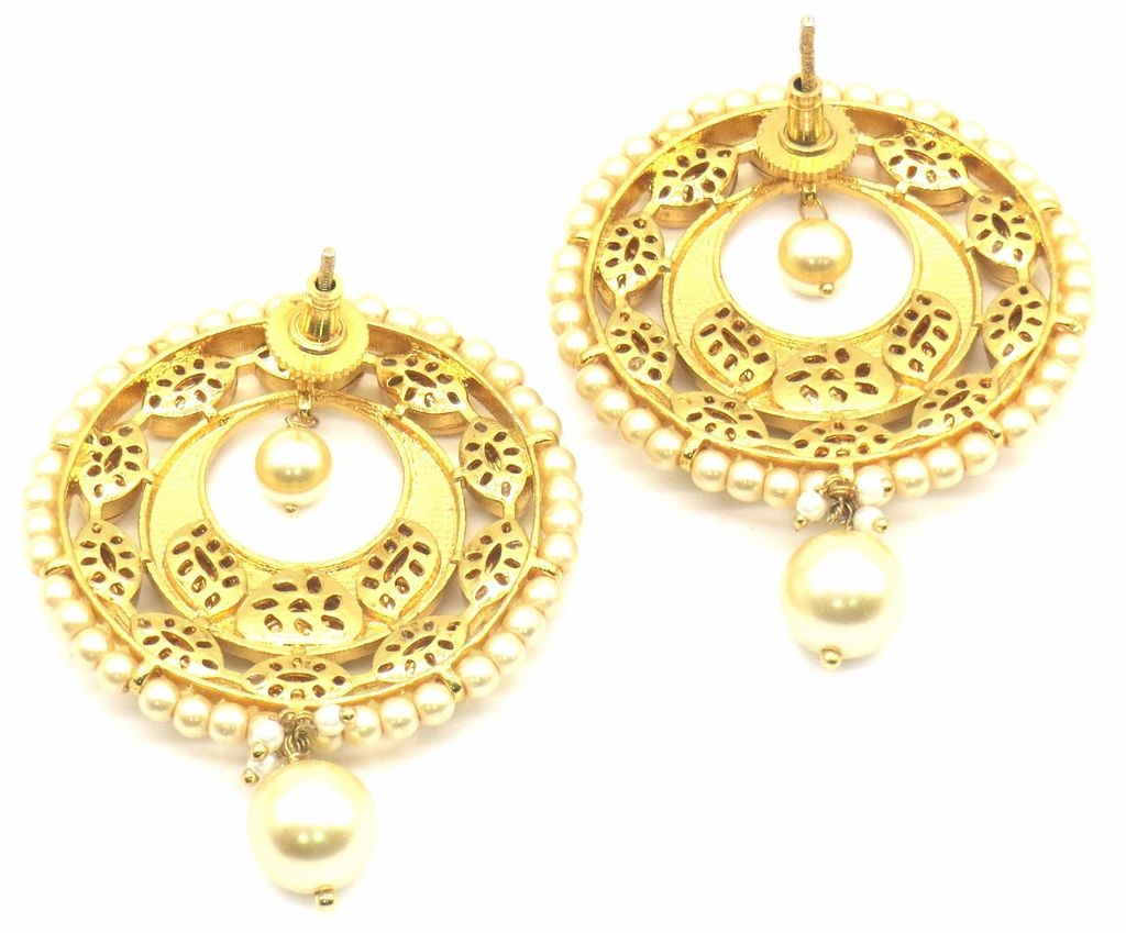 Jewelshingar Jewellery Gold Plating Gold Colour Earrings For Women ( 48802-ace )