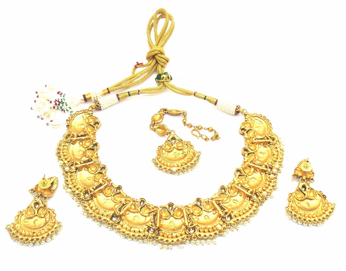 Jewelshingar Jewellery Antique Plated Colour Antique Necklace Set For Women ( 49261-as )