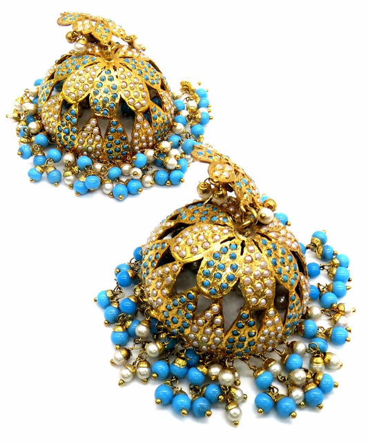 Jewelshingar Jadau Jhumki in Firaza Colour 50031-j