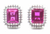 Jewelshingar Jewellery Rhodium Plating Ruby Colour Stud Earrings For Women ( 50289-eads )