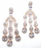 Jewelshingar Jewellery Rose Gold Plating Clear Colour Dangle & Drop Earrings For Women ( 50500-ead )