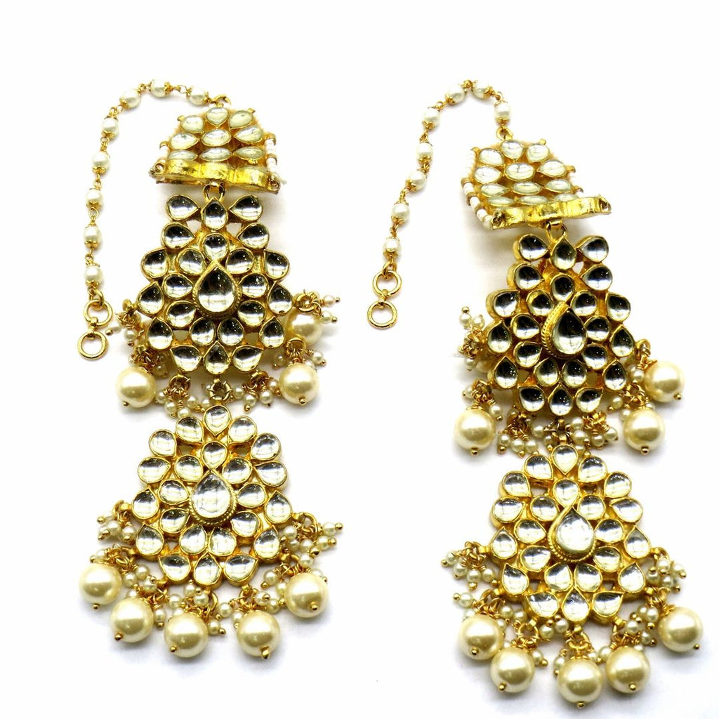 Jewelshingar Jewellery Gold Plating Clear Colour Dangle & Drop Earrings For Women ( 50705-pke )