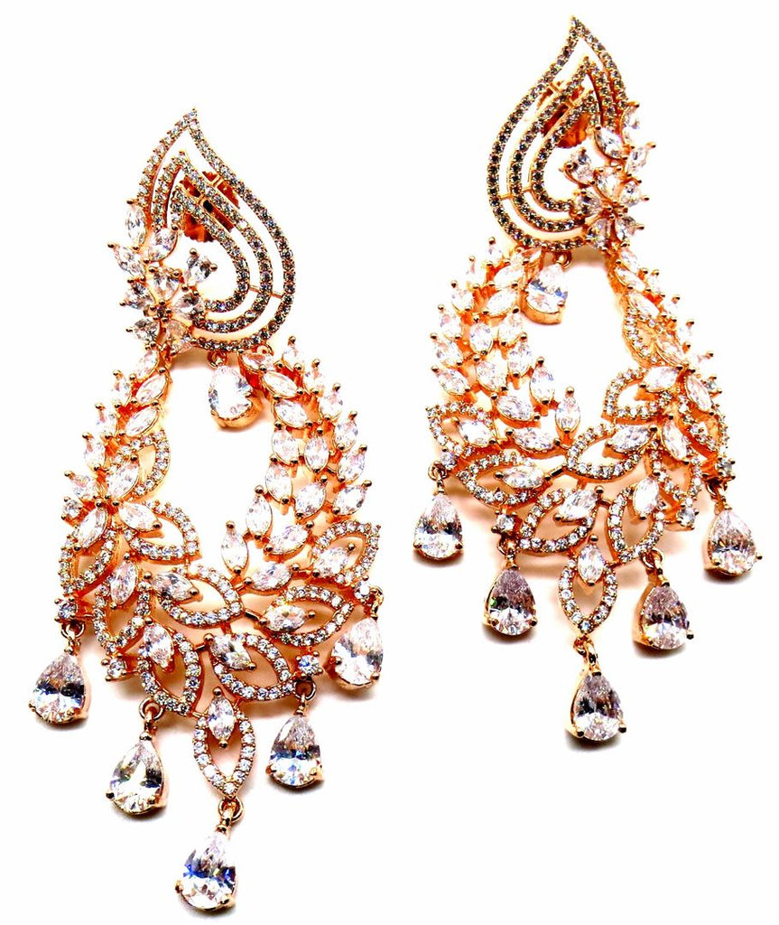 Jewelshingar Jewellery Fine Rose gold Jhumki Earrings For Women ( 51110EAD )