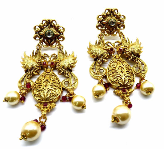 Jewelshingar Jewellery Fine Gold Jhumki Earrings For Women ( 51725PER )