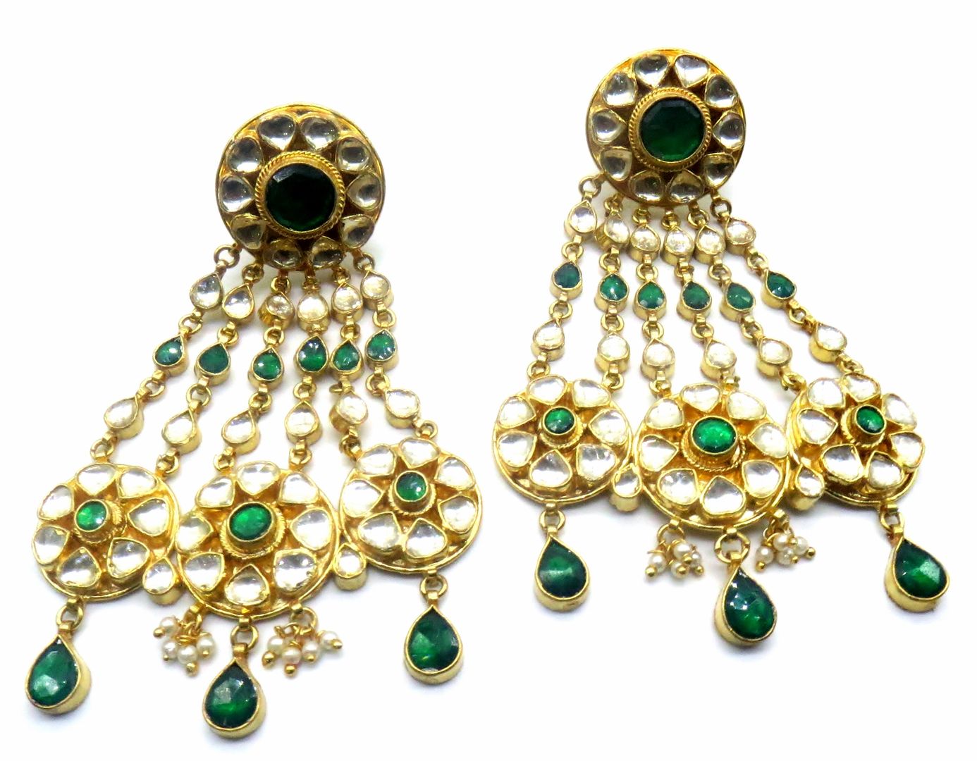 Jewelshingar Jewellery Fine Golden Jhumki Earrings For Women ( 51756ACE )