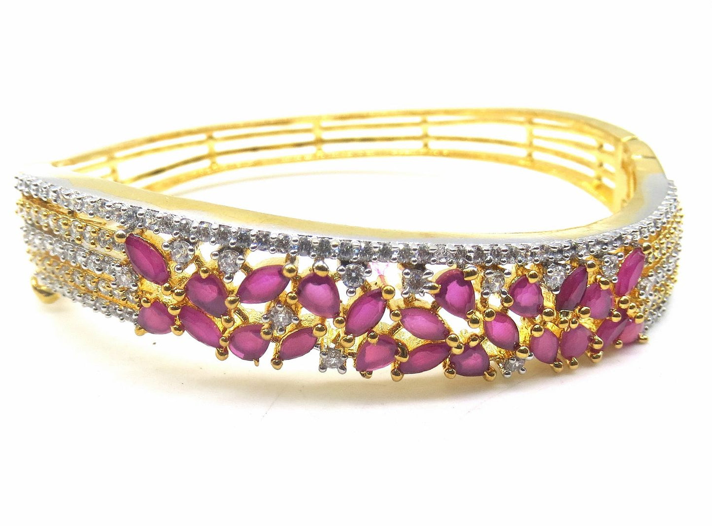 Jewelshingar Jewellery Ruby Bracelet For Women ( 51893JBS )