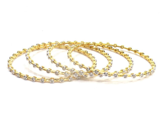 Jewelshingar Jewellery Fine Gold Plated Bangles Set For Women ( 34158-jb-gold-p )