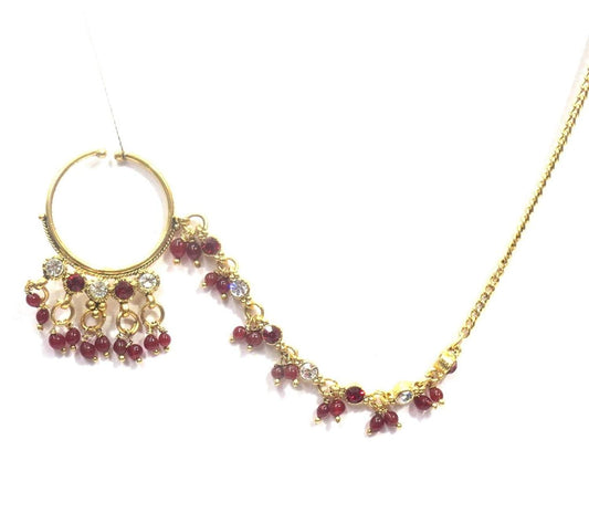 Jewelshingar Jewellery Fine Gold Plated Nath For Women ( 36666-nath )