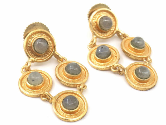 Jewelshingar Jewellery Fine Semi Precious Labradorite Earrings For Women ( 53257URVI )