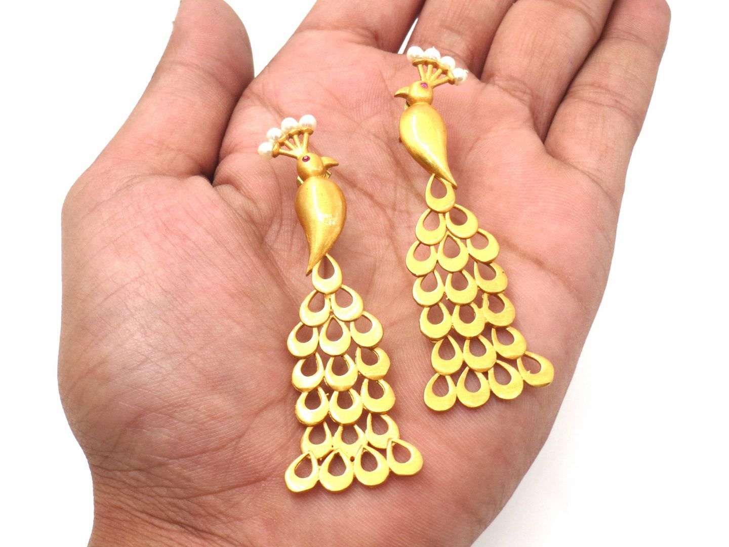 Jewelshingar Jewellery Fine Semi Precious Gold Earrings For Women ( 53325URVI )