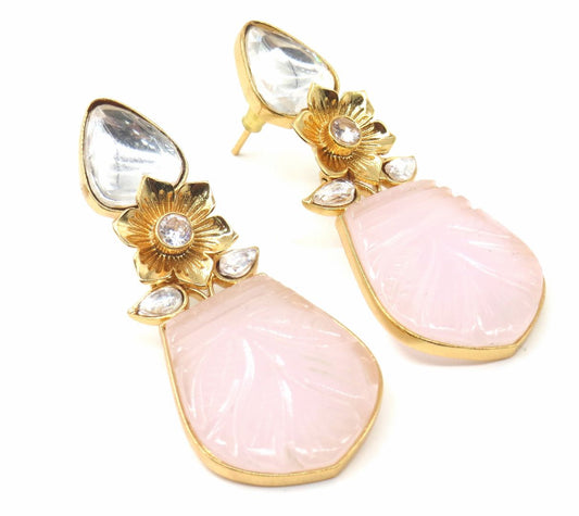 Jewelshingar Jewellery Fine Semi Precious Stone Earrings ( 53383URVI )