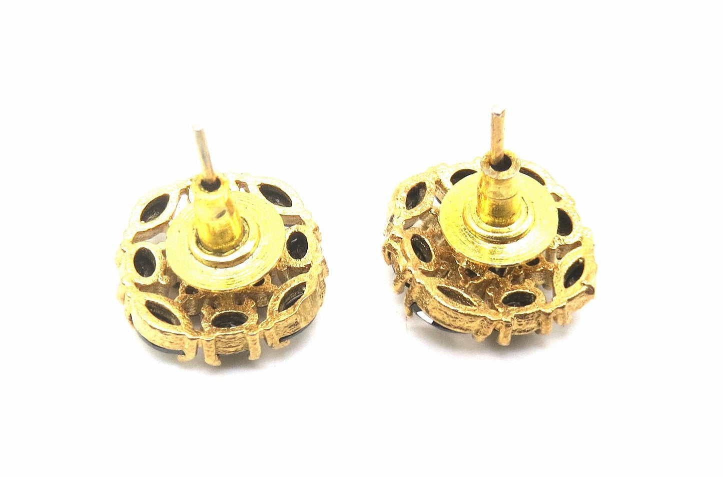 Jewelshingar Jewellery American Diamond PlatedGold Colour Stud Earrings For Women ( 55519GJT )