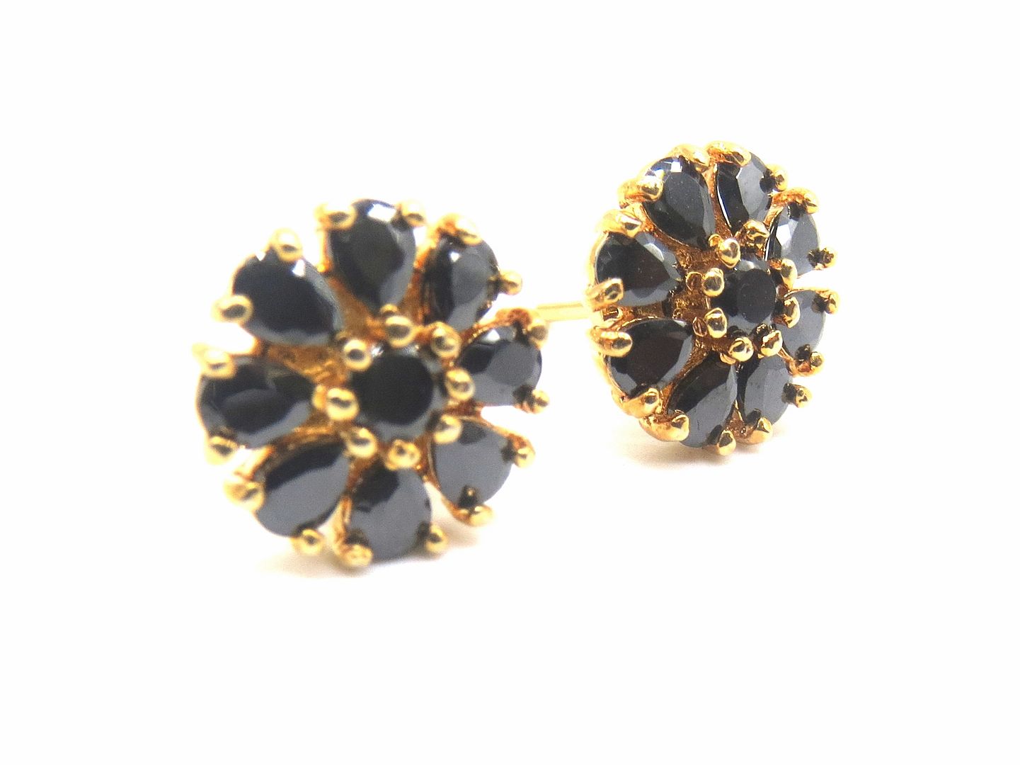 Jewelshingar Jewellery American Diamond PlatedGold Colour Stud Earrings For Women ( 55527GJT )