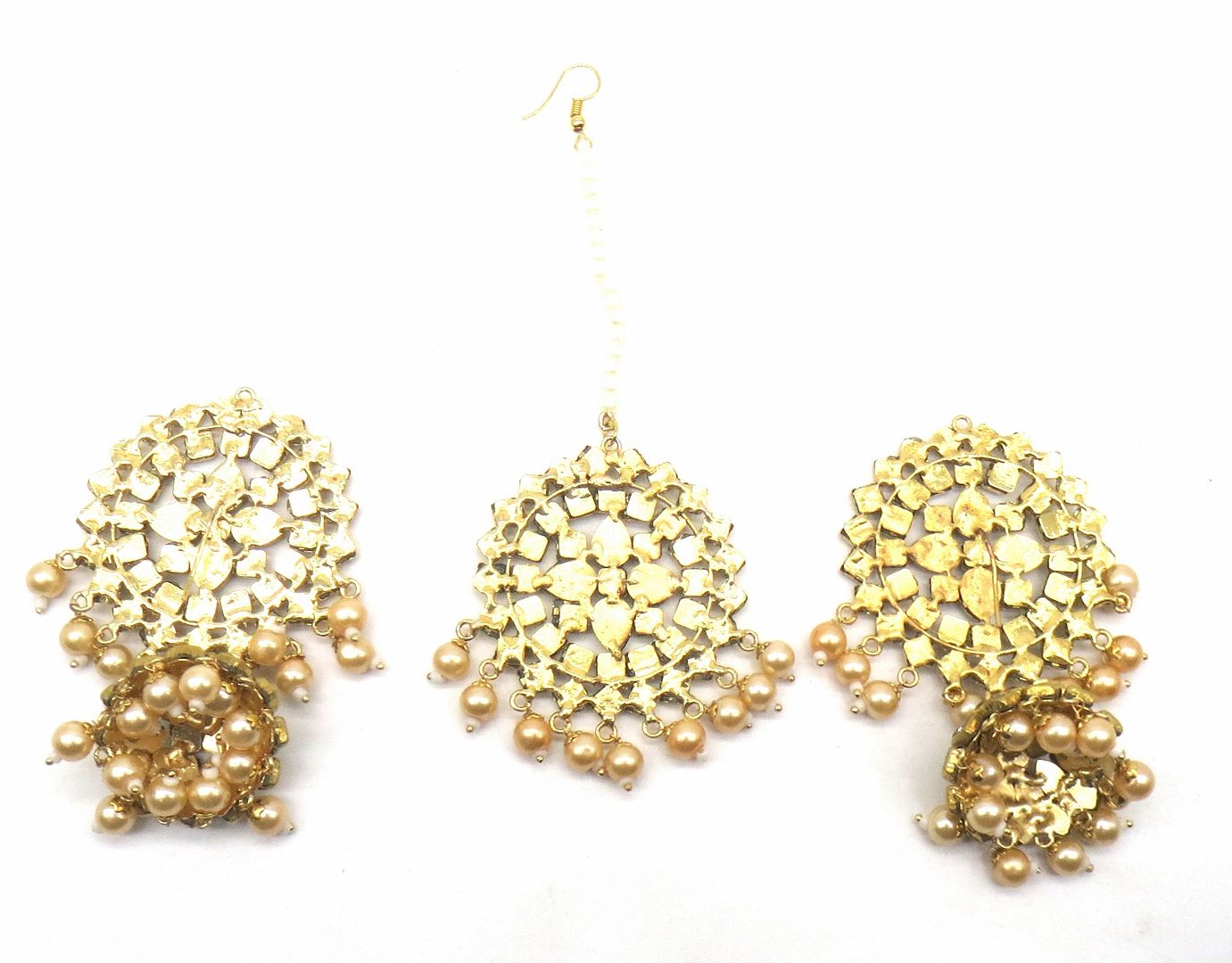 Jewelshingar Jewellery Gold Colour Maangtikka Earring For Women ( 55775MES )