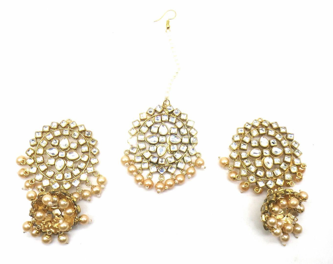 Jewelshingar Jewellery Gold Colour Maangtikka Earring For Women ( 55775MES )