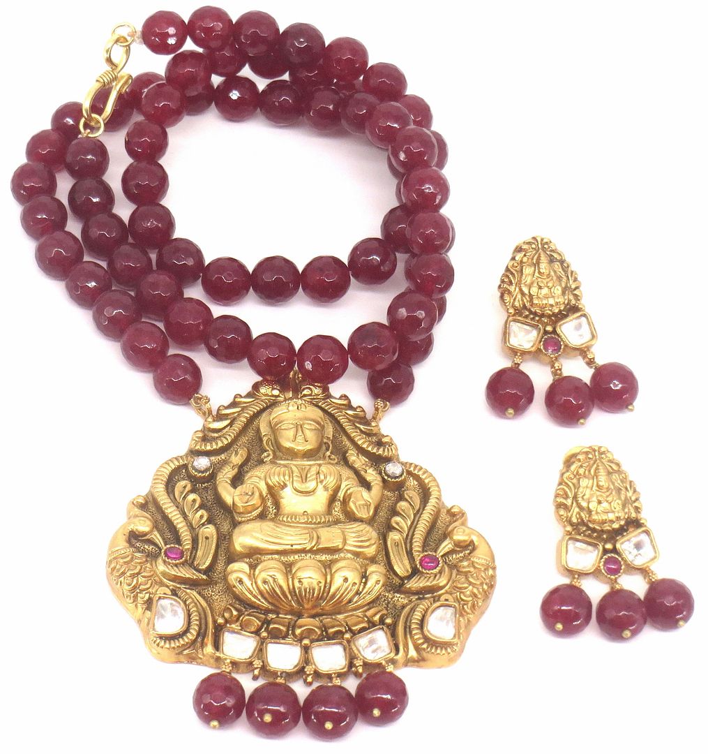 Jewelshingar Jewellery Gold Plated Pendant Sets For Women ( 56670ACP )