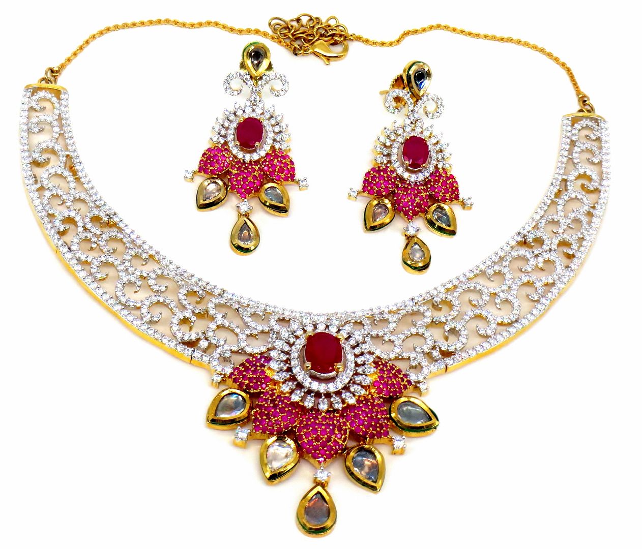 Jewelshingar Jewellery Gold Plated Necklaces For Women ( 56771NAD )