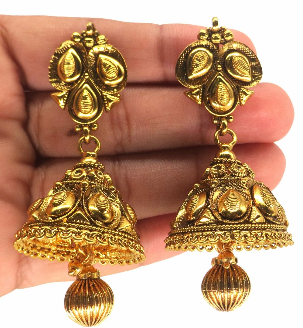 Jewelshingar Jewellery Gold Plated Gold Colour Earrings For Women ( 57103PEJ )