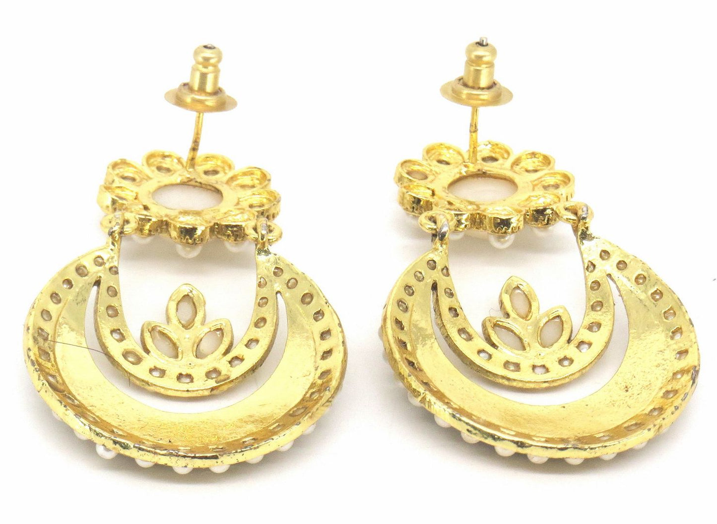 Jewelshingar Jewellery Gold Plated Blue Colour Earrings For Women ( 57181PED )