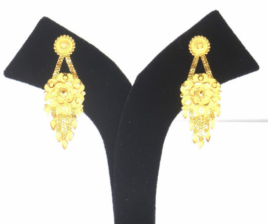 Jewelshingar Jewellery Gold Plated Gold Colour Earrings For Women ( 57246PED )