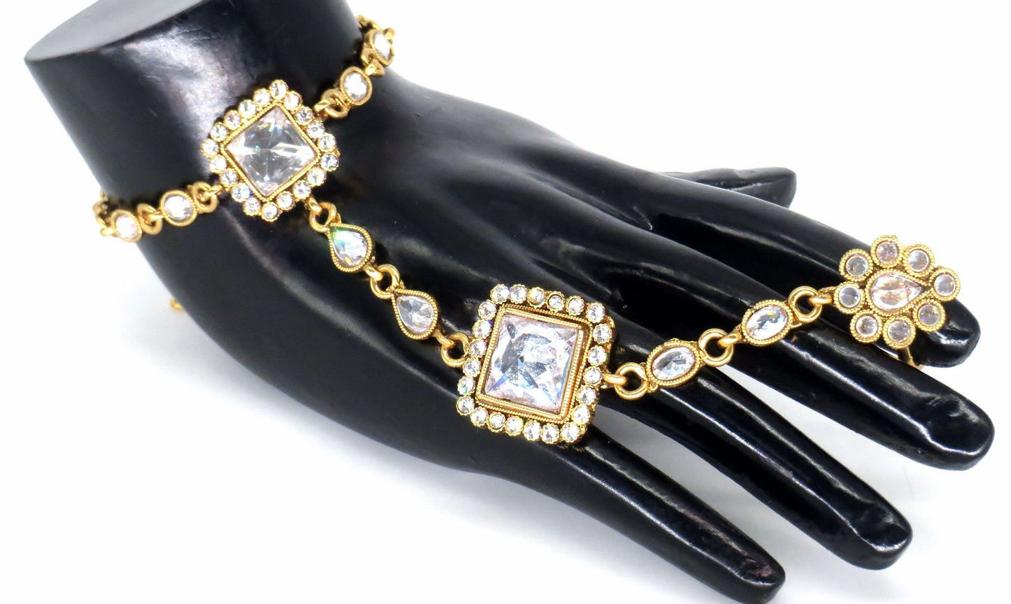 Jewelshingar Jewellery Gold Plated Hathphool For Women ( 58003CBH )