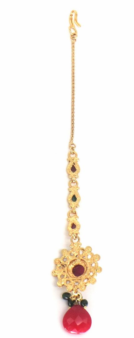 Jewelshingar Jewellery Gold Plated Polki Maangtikka For Women ( 58183MTP )