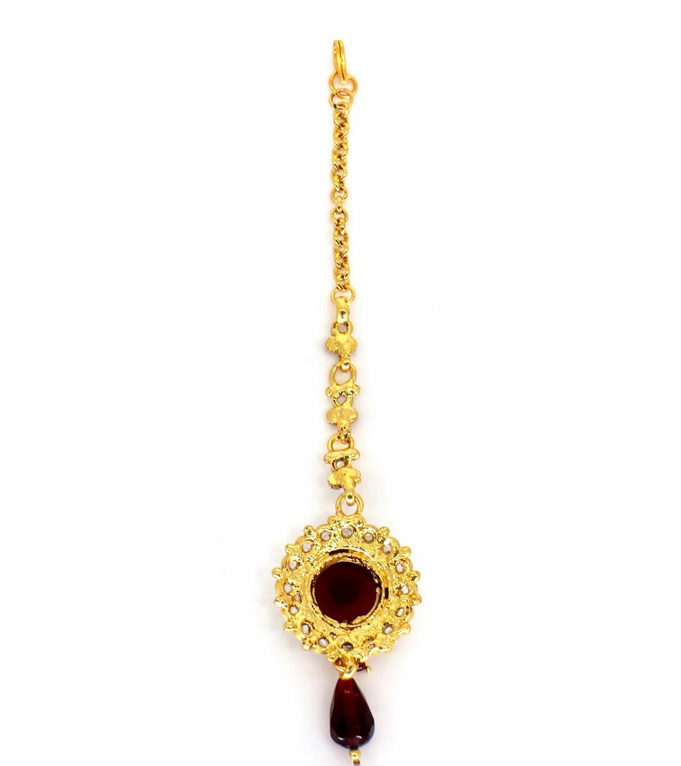 Jewelshingar Jewellery Gold Plated Polki Maangtikka For Women ( 58189MTP )